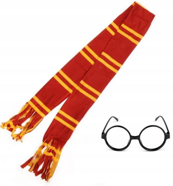 Harry Potter Trollkarlskostym Set Halsduk Glasögon Bal