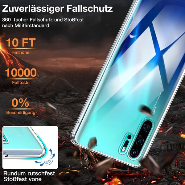 ETUI TIL HUAWEI P30 PRO SILIKONE KLAR RIDEFAST VOG-L09