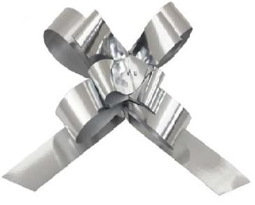 Band med rosetter 1 cm 50 st silver