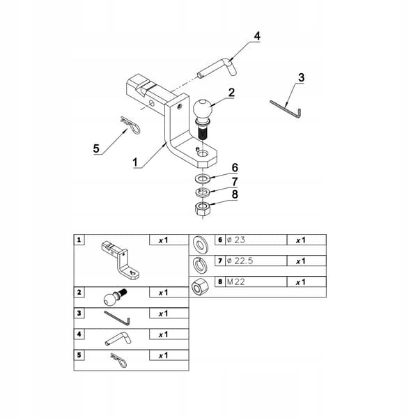 HAK ADAPTER USA indstilling for slørjustering AH-7 Auto Hak
