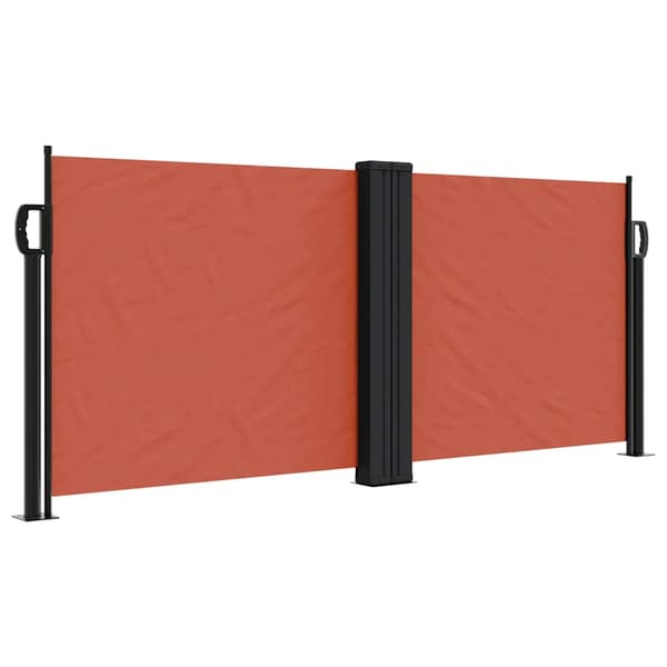 vidaXL Utdragbar sidomarkis terrakotta 100x600 cm