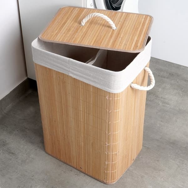 Bambu pyykikori beige 70 l