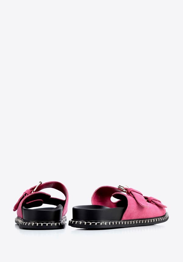 Wittchen Damska rosa semsskinn flip-flops