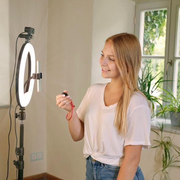 Hama SpotLight Steady 120 III Ringlampe – Sort og Hvid