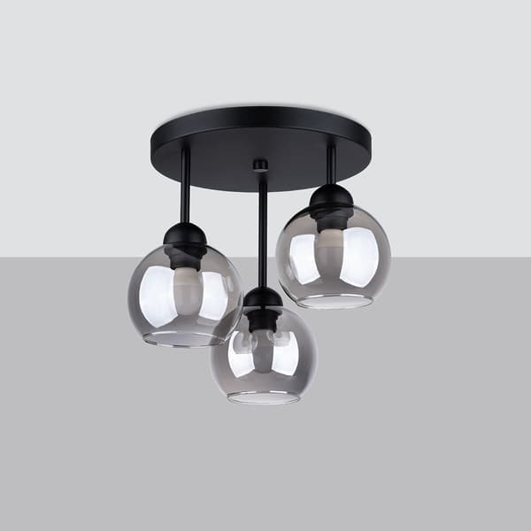 STARFALL 3 TAKLAMPA E27 SVART LUMILO 11.119.40