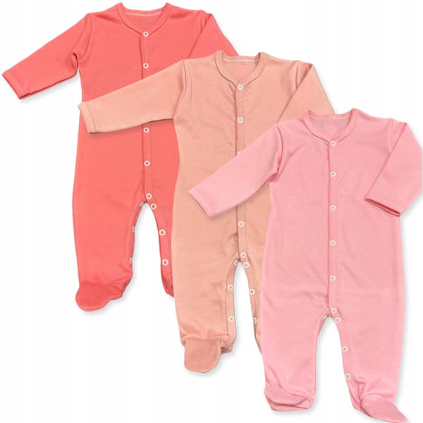3-pack pyjamas storlek 74 för flicka med knappar