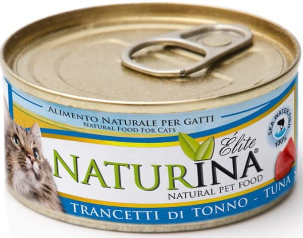Naturina | Elite våtfoder för katt | 70g burk - tonfiskbitar 70g
