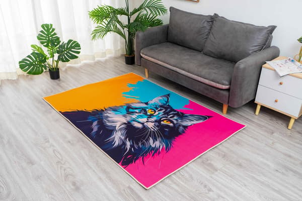 3D Strado MAIN COON tæppe 100x150 cm moderne til et gamerværelse