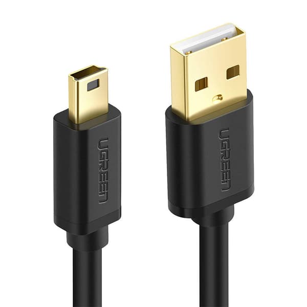 UGREEN US13210355B USB 2.0-kabel, hane, mini-USB, 1 m (svart)