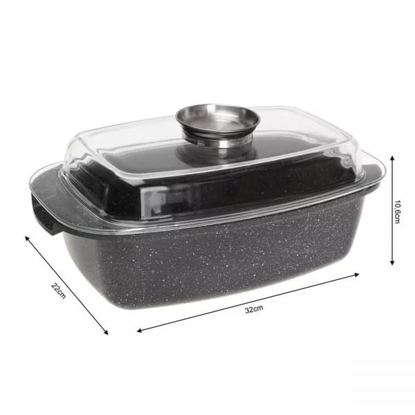 KINGHOFF MARMORSTEGEPANDE 5,5L + LÅG KH-1608
