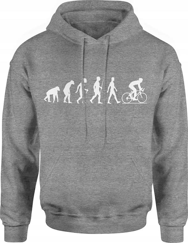 HERRECYKELSWEATSHIRT MED CYKELPRINT MED HÆTTE S