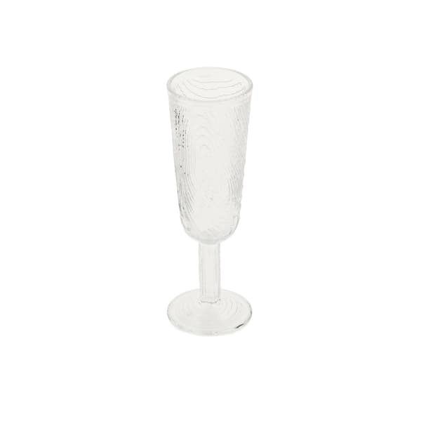 CHAMPAGNEGLAS, TRÆSKIVEMØNSTER, ARBRE, TRANSPARENT