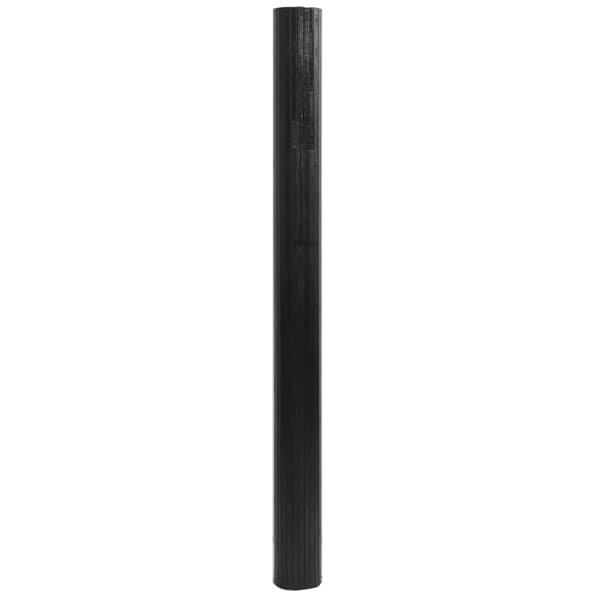 vidaXL Suorakulmainen matto, musta, 80x300 cm, bambu