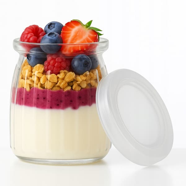 20x dessertbeholdere 150 ml stribet glas til desserter