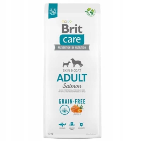 Brit Care torrfoder för hundar 12 kg spannmålsfri lax