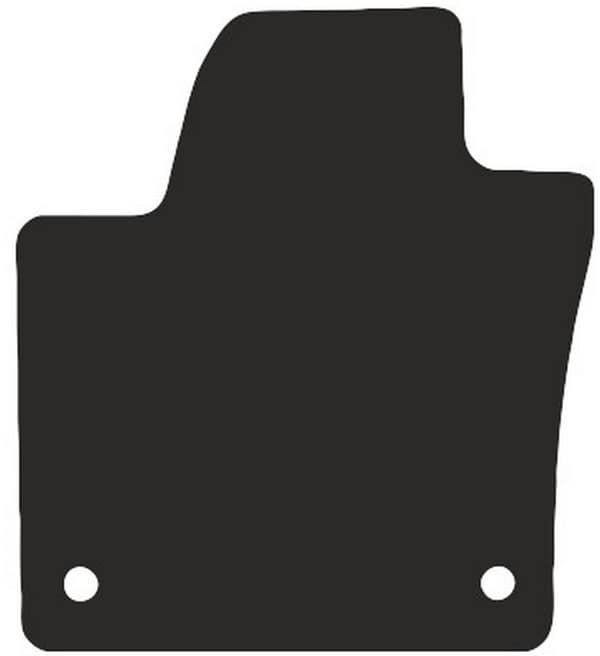 polyamid førermåtte med gummibagside til Volkswagen Sharan II minivan 2010-