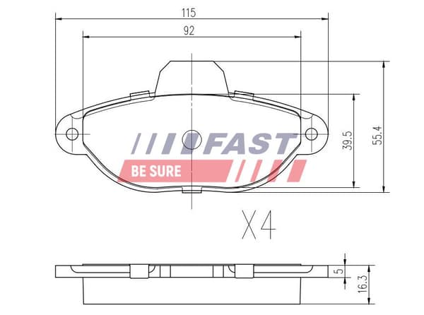 FORRESTE BREMSEKLODSER FT29005 FAST