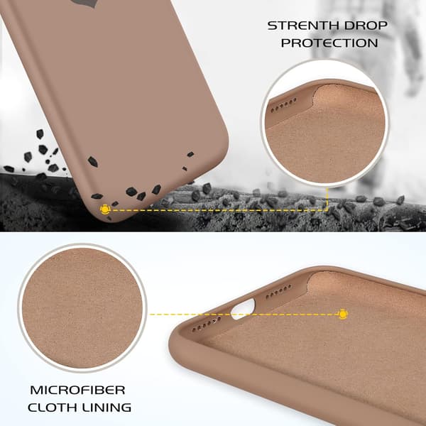 ETUI TIL APPLE IPHONE XR 6.06 SILIKONE BRUN BAGSIDER MED HJERTE