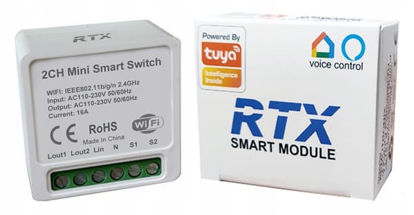 TUYA Smart RTX Eco 2OB WiFi-belysningsstyringsmodul