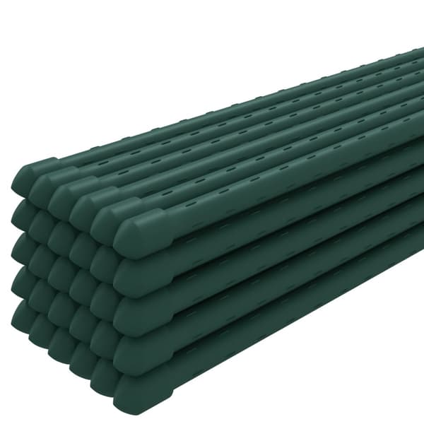 vidaXL Växtstöd, 30 st, Grön, 90 cm, Stål