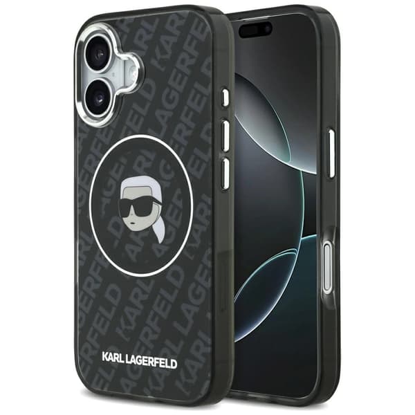 Karl Lagerfeld IML Karl Head Logo MagSafe-etui til iPhone 17 - Sort