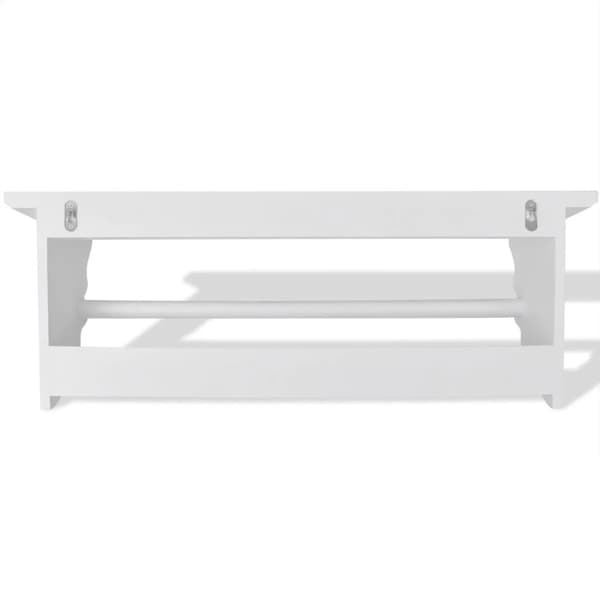 vidaXL Barokkityylinen naulakko, valkoinen, MDF