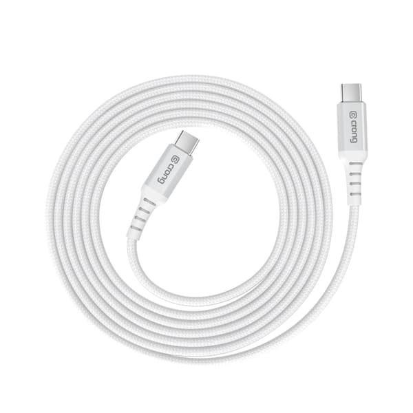 Crong Armor Link - 60W PD 3A USB-C til USB-C kabel 150cm (hvid)