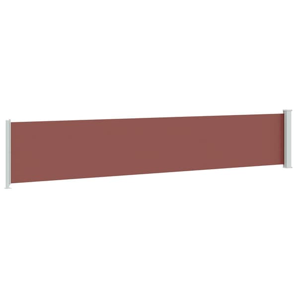 vidaXL Utfällbar sidomarkis för uteplats 117 x 600 cm brun