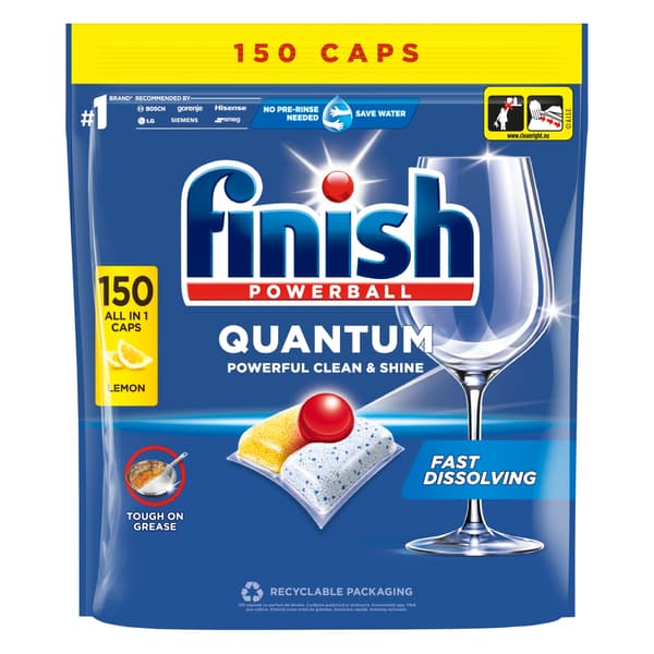FINISH Quantum All in 1 Lemon diskmaskinskapslar 150 st