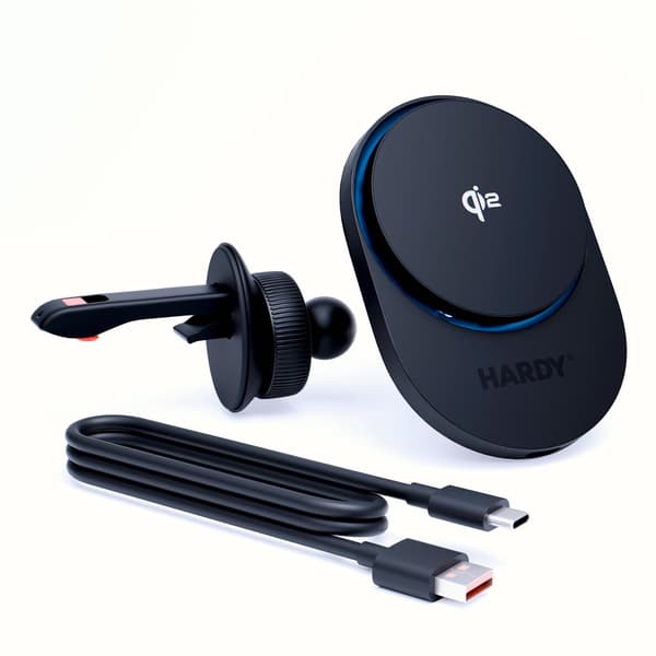 Tilbehør - 3mk Hardy AeroCharger 15W MPP Qi2 Sort