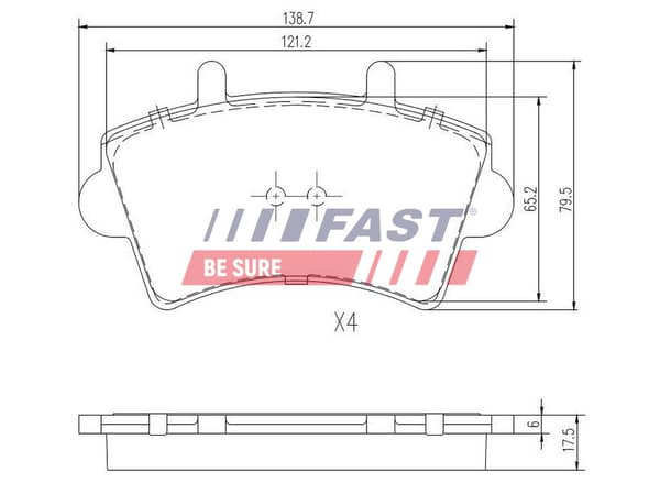 FORRESTE BREMSEKLODSER FT29540 FAST