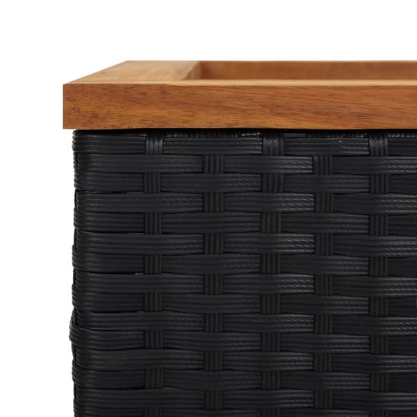 vidaXL plantekasse, sort, 40x40x40 cm, polyrattan