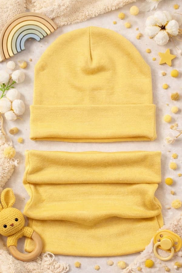 Set MÖSSA + HALSDUK 56-68 babyset 34/38 VÅRSENAP