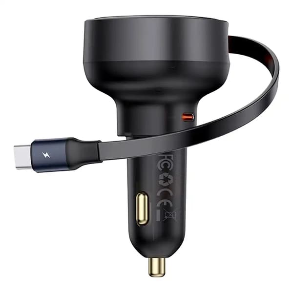 Baseus Enjoyment Pro biloplader med USB-C-kabel, 60W (sort)