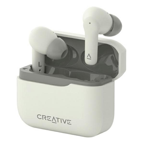 Creative Zen Air Plus trådløse hovedtelefoner cremefarvede Bluetooth 5.3 ANC