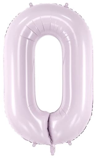 Folieballon Nummer 0 ZERO Lilla 72cm