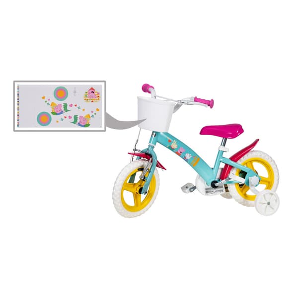 TOIMSA 12" Gurli Gris børnecykel med sidehjul