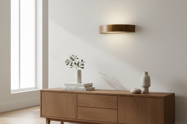 Trævæglampe LEJA Halvloftslampe Rustik