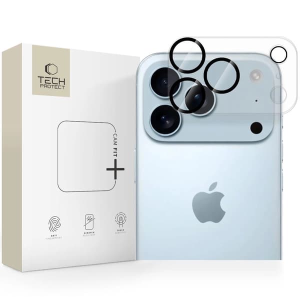 Tech-Protect Cam Fit+ Kameracover til iPhone 17 Pro - Klar