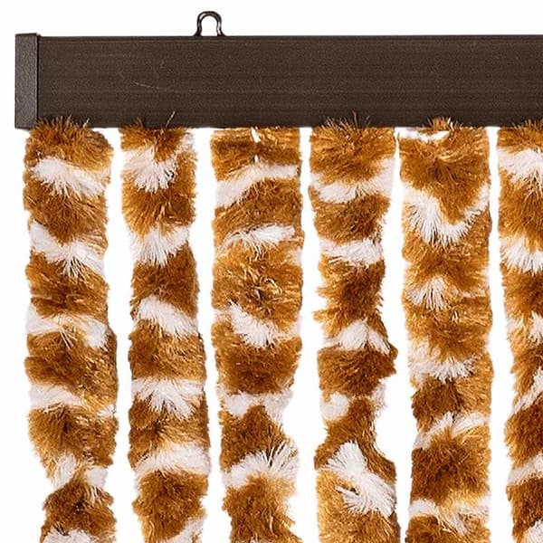 vidaXL Flugnät ockra och vit 90x200 cm chenille