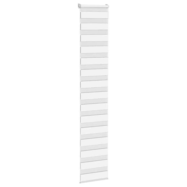 vidaXL Zebrarullgardin, vit, tygbredd 45,9 cm, polyester
