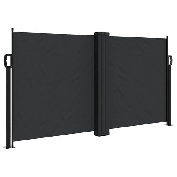 vidaXL udtrækkelig sidemarkise sort 120 x 600 cm