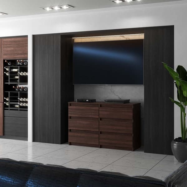 Byrå "HIT" 6 lådor 100 cm wenge ek