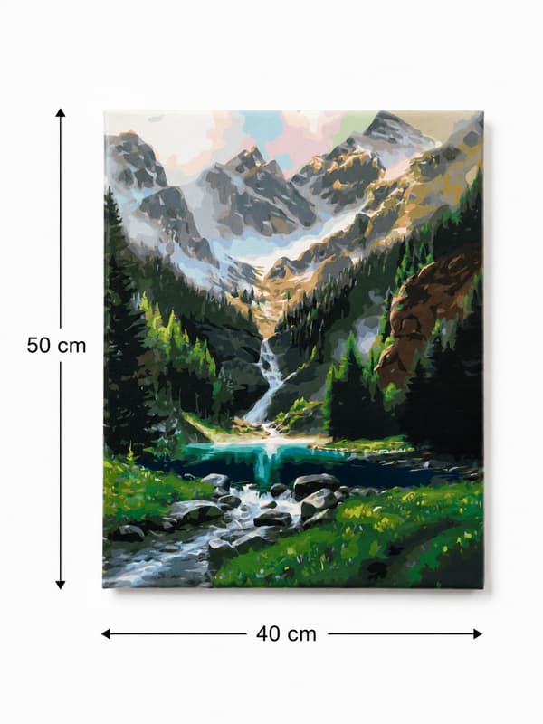 MALING EFTER TAL MED RAMME Billeder til maleri - Bjerghus 40x50 cm