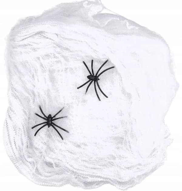 Halloween spindelnät, vitt, 60 g, 1 förpackning.