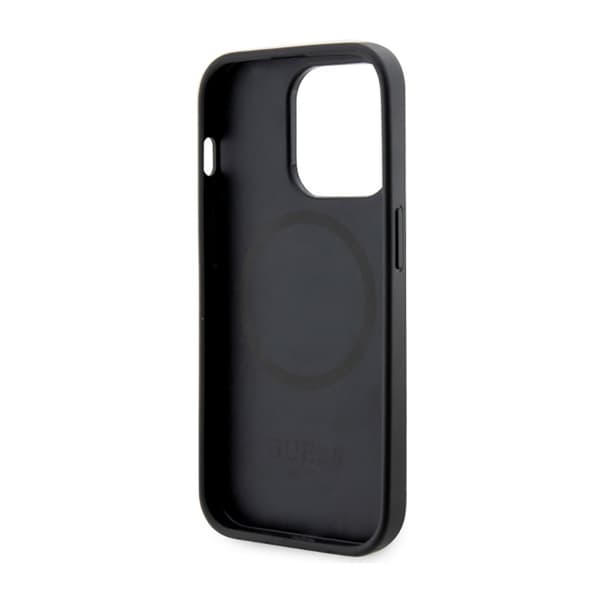 Guess 4G Printed Stripes MagSafe - iPhone 14 Pro Max -kotelo (musta)