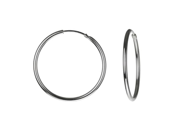 Silverringörhängen Stora 3cm Ringar 30mm Tjocka 1.8mm Silver 925 Elegant