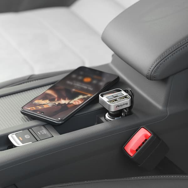 Peiying FM-transmitter Bluetooth 12-24V med 2x USB-laddare och AUX