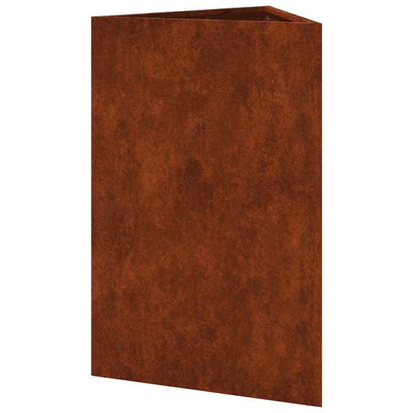 vidaXL Trädgårdskrukor 2 st triangulära 50x43x75 cm cortenstål