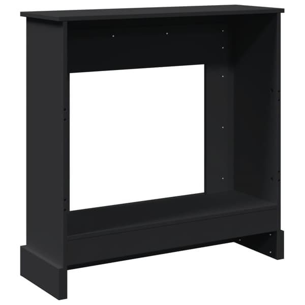 vidaXL kaminhylde, sort, 90x30x90 cm, træbaseret materiale